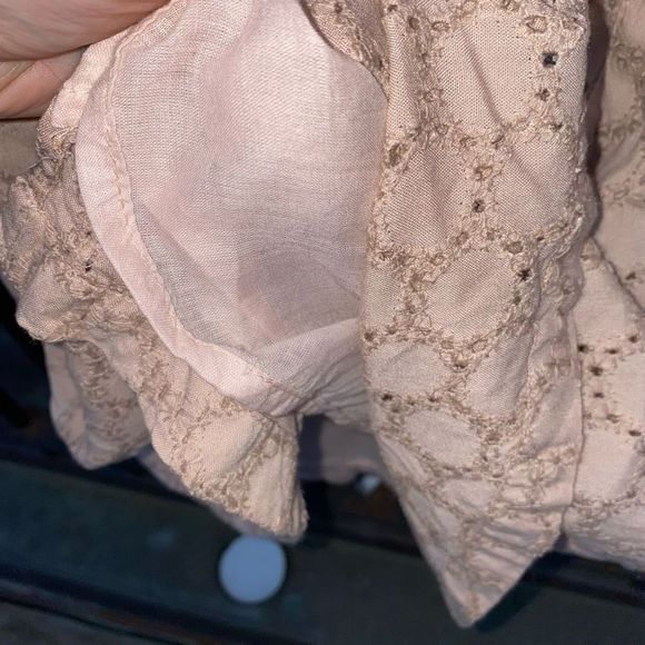 Sim & Sam 🐾 Pale Pink Eyelet Short-Sleeve Dress Size Small - Picture 6 of 9